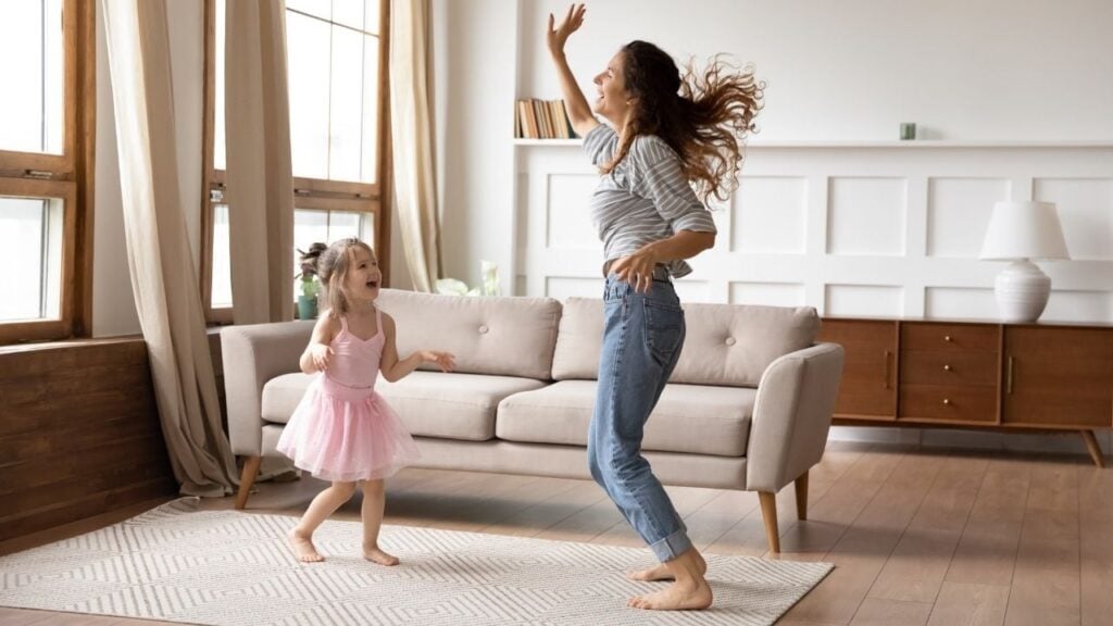My EHI Aloha 1280 x 720 Mum and Daughter Dancing in Airy Room 1